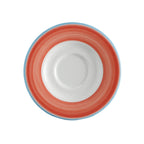 Thumbnail image #1 for G.E.T. Corona, Calypso PA1602900124 . . 5-Inch Porcelain Coffee/Espresso Saucer, Round, Blue Edge Dozen Case of 2 Dozen