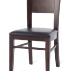 Thumbnail image #1 for ATSMFG ATS AT&S-AR-582 Stackable Restaurant Chair, Plain Wood Back, Upholstered 2" Padded Seat, Beech Wood Frame
