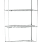 Thumbnail image #1 for Metro Super Erecta SE-2136C-86-S4 Wire Stationary Starter Shelving Unit, 36"W x 21"D x 86"H, 4 Shelves, Chrome