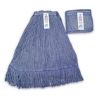 Thumbnail image #1 for ABCO CLM-303LB Large Cotton/Rayon Loop-End Mop Head, 1-1/2-Inch Narrow Band, Blue 1 Dozen