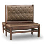 Thumbnail image #1 for JustChair Manufacturing JBD-WT-SBT-48-GR1/COM Double Restaurant Booth, 48"H, Wood Frame, Upholstered Seat, Button-Tufted Back