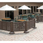 Thumbnail image #2 for Grosfillex US963423 Interlocking Brown 3-Panel Fence Section