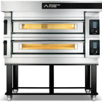 Thumbnail image #1 for AMPTO Moretti Forni S120E2 Electric Deck Pizza Oven, Refractory Stone Deck, Stainless Steel Exterior, 48-3/4"W