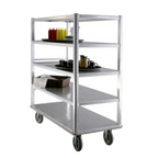 Thumbnail image #1 for New Age 1451 Queen Mary Banquet Cart, 5 Solid Shelves, Welded Aluminum, Push Handle, 29"D x 66-3/4"H