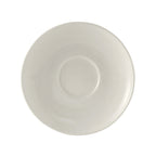 Thumbnail image #1 for Tuxton China Modena AMU-088 Ceramic Saucer, 6-1/2" Diameter, Round, Pearl White Case of 2 Dozen