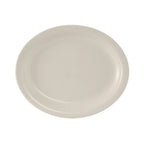 Thumbnail image #1 for Tuxton China Nevada TNR-019 Ceramic Oval Platter, 12-1/2" x 10-1/4", Narrow Rim 1 Dozen