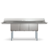 Thumbnail image #5 for KoolMore 90-Inch Three-Compartment Commercial Sink with Dual Drainboards and Backsplash