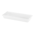 Thumbnail image #1 for G.E.T. Venetian - EGS M1562-NW Rectangular White Melamine Serving Tray, Beaded Edge, 15 x 6 x 2 in Case of 3