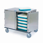 Thumbnail image #1 for Lakeside Manufacturing Premier 837 Enclosed Stainless Steel Double-Compartment Tray Truck, Non-Insulated, 32-Tray Capacity