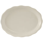 Thumbnail image #1 for Tuxton China Shell TSC-013 Ceramic Oval Platter, 11-5/8" x 8-3/4", Scalloped Edge 1 Dozen