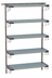 Thumbnail image #2 for Metro SmartWall Life Tall 5-Shelf Wall-Mounted Shelving Kit with 304 Stainless Steel Components