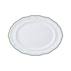 Thumbnail image #1 for Steelite International Folio, Porcelain 62571FP818 Porcelain Oval Platter, Adelina Green Line, 9 x 6.75 x 0.875 in Case of 2 Dozen