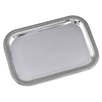 Thumbnail image #1 for Alegacy Foodservice Products 59013 Rectangular Stainless Steel Cater Tray, 19-1/2" x 12-1/4", High-Rimmed with Handles Case of 12