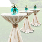 Thumbnail image #2 for Flash Furniture XA-24-COTA-GG Adjustable-Height Round Birchwood Pedestal Cocktail Table, 24" Diameter, 30"–42" Height