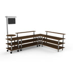 Thumbnail image #1 for Steelite International Mogogo, Modular MGCMLB14WSXW Canopy Breakfast Bar Station, 130"W x 100"D x 95"H, Mixed Materials, Brown
