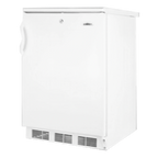 Thumbnail image #1 for Summit Commercial Accucold® FF6LW Undercounter Refrigerator, 1-Section, 5.5 cu. ft., Solid Reversible Door, White