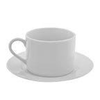 Thumbnail image #1 for Ten Strawberry Street Z-Ware ZW-9 China White Can Cup and Saucer Set, 8 oz., Microwave/Dishwasher Safe Case of 24