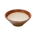 Thumbnail image #1 for Korin Inc TK-609-01-22 Suribachi Mortar Bowl, 42 oz., 8.7" Diameter x 3.25"H, Footed, Textured Interior, Glazed Exterior
