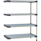 Thumbnail image #1 for Metro MetroMax 4 M4-1830GF-63-A4 Polymer Add-On Shelving Unit, 4-Tier, 18"D x 30"W x 63"H