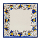 Thumbnail image #1 for G.E.T. Santa Lucia ML-90-SL . . 12-Inch Square Wide-Rim Melamine Plate Case of 6
