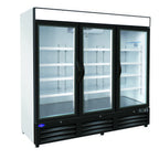 Thumbnail image #1 for Valpro Commercial Refrigeration VP Series VP3R-72HC Three-Section Glass Door Reach-In Refrigerator, 72 cu. ft., Bottom-Mounted Refrigeration