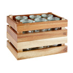 Thumbnail image #2 for Libbey APS Germany - Superbox APS 11622 Rectangular Acacia Wood Serving Basket/Riser, 11-1/2 x 7-3/8 x 4-1/4 in