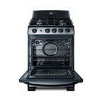 Thumbnail image #2 for Summit Commercial PRO247SS 24.25" Gas Range with 2.9 cu. ft. Oven, Four Sealed Burners, Backguard