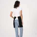 Thumbnail image #2 for Chef Works ABN07-BLK-0 Black Poly/Cotton Bib Apron with Adjustable Neck Strap and 2 Pockets