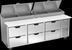 Thumbnail image #5 for Beverage-Air DPD93HC-6 Three-Section Pizza Prep Table with 6 Drawers, 93 Inch Wide, Self-Contained Side-Mounted Refrigeration