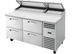 Thumbnail image #2 for True SPEC Series 67-Inch 2-Section Pizza Prep Table with 4 Locking Drawers and Rear-Mounted Self-Contained Refrigeration