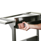 Thumbnail image #2 for Lakeside Manufacturing 146 Mise en Place Prep Cart, 38"W x 17-1/2"D, Holds (5) 1/3 Pans, Speed Rail with Towel Bar