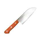 Thumbnail image #1 for Korin Inc HKR-INOCH-120 Child Knife, 4.7"L, Rounded Tip, 8A Steel Blade, Orange POM Handle
