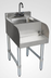 Thumbnail image #5 for Klinger's Trading Freestanding Stainless Steel Blender Station with Dump Sink and Recessed Step