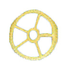 Thumbnail image #1 for Arcobaleno Pasta Equipment AEX90 & AEX90M#270 Bronze Pasta Extruder Die, 16.5mm, Rotelle