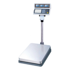Thumbnail image #1 for Penn Scale CAS EB-300 Commercial Price Computing Bench Scale, 300 lb Capacity, Stainless Steel Platter, VFD Pole Display, lb/kg