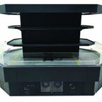 Thumbnail image #1 for MVP Group LLC Hydra-Kool HKMI-80S Self-Service Open-Air Island Merchandiser, 2-Tier Adjustable Shelves, Black, Self-Contained Refrigeration