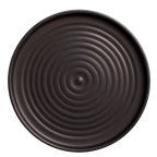 Thumbnail image #1 for Vertex China Elements E-D6-O Round China Plate, 6-1/4" Diameter, Embossed Rim, Onyx Case of 3 Dozen