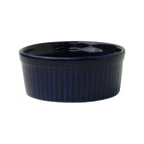 Thumbnail image #1 for International Tableware Cancun RAMF-4-CB Ceramic Fluted Ramekin, 4 oz., Cobalt Blue Case of 3 Dozen