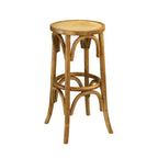 Thumbnail image #1 for G & A Commercial Seating Cross Back 188VS 30"H Backless Commercial Barstool with Veneer Seat, Oak Bentwood Frame and Footrest