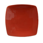 Thumbnail image #1 for CAC China Clinton R-FS21-R Square Ceramic Plate, 11-7/8", Flat Edge, Red 1 Dozen