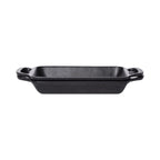 Thumbnail image #2 for G.E.T. Heiss SKRE-14-ABK Cast Aluminum Server, 14 oz, Oval, With Handles, Black Case of 6