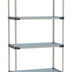 Thumbnail image #1 for Metro MetroMax 4 M4-2148G-86-S4 Stationary Starter All-Polymer Shelving Unit, 4-Tier, 21"D x 48"W x 86"H
