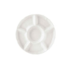 Thumbnail image #1 for CAC China Cmp CMP-11 Porcelain Round 6-Compartment Tray, 11" 1 Dozen