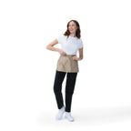 Thumbnail image #1 for Chef Works FREV-KHA-0 Reversible Khaki Waist Apron, 11-3/4"L x 21"W, 3 Pockets with Pencil Divides, Poly/Cotton