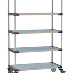 Thumbnail image #1 for Metro MetroMax 4 M4-2154GF-80-M5 Mobile Polymer Shelving Unit, 5-Tier, 21"D x 54"W x 80"H