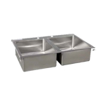 Thumbnail image #1 for Tarrison Products Ltd. TA-DI219168-KIT 2-Compartment Stainless Steel Drop-In Sink, 36-1/2"W x 24"D x 8"H, 8"-Deep Bowls