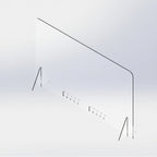 Thumbnail image #1 for TableCraft Products CWACT2SHIELD Double Action Station Shield, 54-2/5 x 30 in, 1/4 in Thick, Clear Acrylic