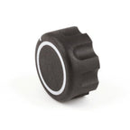 Thumbnail image #1 for AllPoints Foodservice Parts & Supplies 221481 Gas Oven Valve Knob, D-Stem, Set Screw, Black Plastic