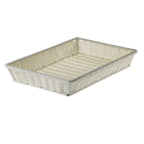Thumbnail image #1 for Tableware Solutions USA Leone T0548.Y Rectangular GN 1/1 Fast Food Basket, 52.5 x 32.5 x 8 cm, White Polypropylene