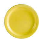 Thumbnail image #1 for CAC China Las Vegas L-7NR-Y Yellow Ceramic Plate, 7-1/4" Round, Narrow Rim Case of 3 Dozen